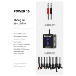 Dây cấp nguồn Mastergo Power 16 hỗ trợ iPhone X - 16 ProMax