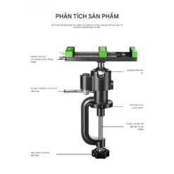 Kẹp điện thoại Luowei LW-319 kẹp bàn, tách lưng - xoay 360° đa năng