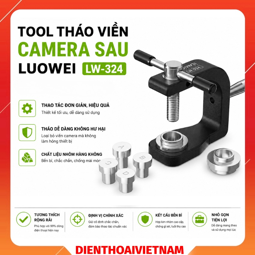 Tool tháo viền camera sau iPhone Luowei LW-324