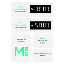 Máy cấp nguồn Mastergo MG30D5 đồng hồ 30V 5A
