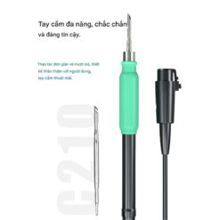 Máy khò hàn Mastergo MG961DS 2in1 hỗ trợ tay hàn C210, kèm 4 đầu khò