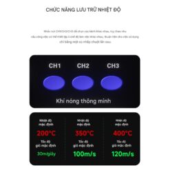 Máy khò hàn Mastergo MG961DS 2in1 hỗ trợ tay hàn C210, kèm 4 đầu khò
