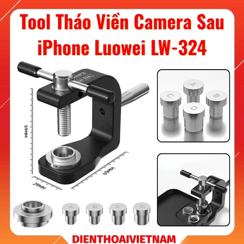 tool thao vien camera sau iphone luowei lw-324 - 9 Tool tháo viền camera sau iPhone Luowei LW-324
