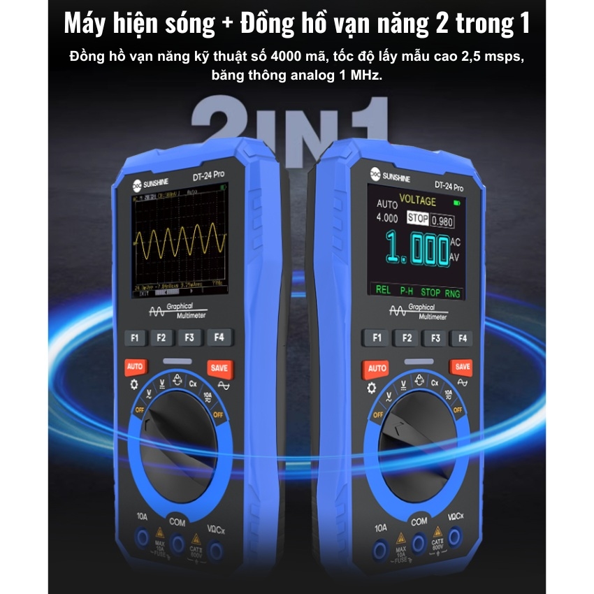Đồng hồ đo Sunshine DT-24 Pro - đồng hồ vạn năng hiện sóng