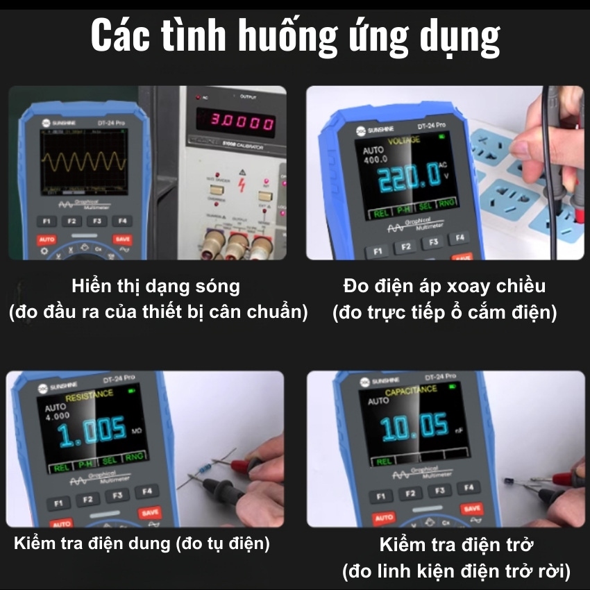Đồng hồ đo Sunshine DT-24 Pro - đồng hồ vạn năng hiện sóng