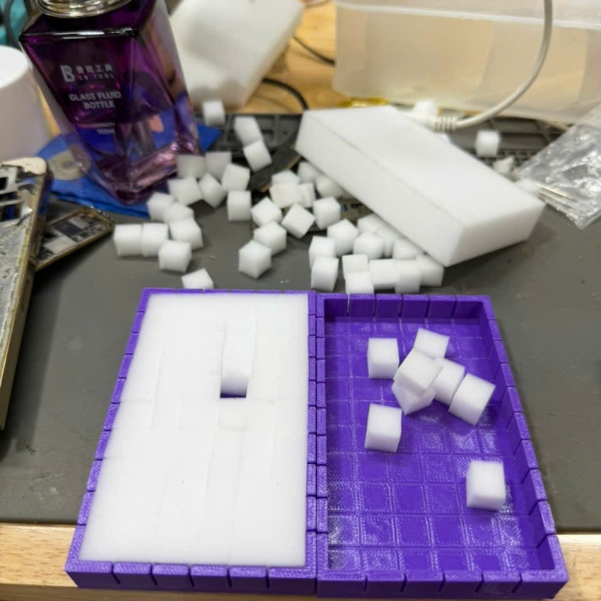 Hộp cắt miếng xốp DTVN 003 vệ sinh siêu sạch, an toàn - Ảnh 2