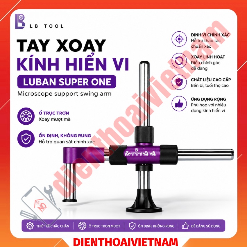 Tay xoay kính hiển vi Luban Super One Microscope support swing arm phù hợp mọi loại kính hiển vi