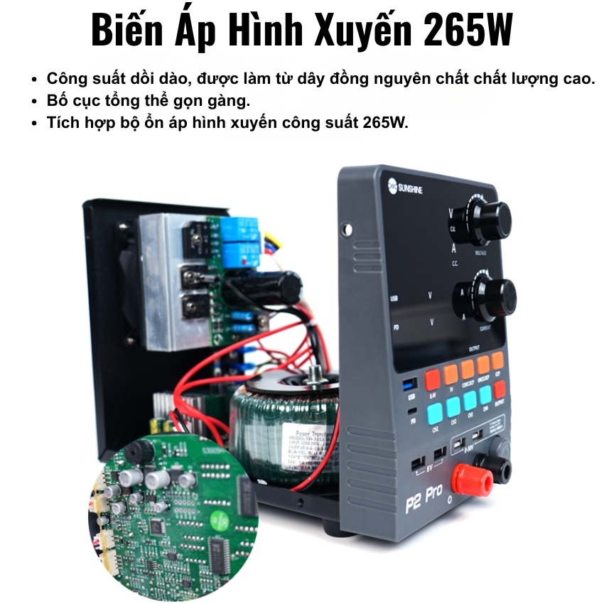 Máy cấp nguồn Sunshine P2 Pro đồng hồ 30V 5A