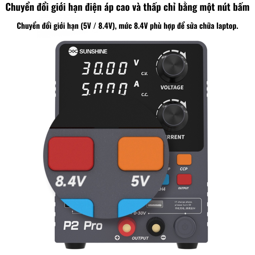 Máy cấp nguồn Sunshine P2 Pro đồng hồ 30V 5A