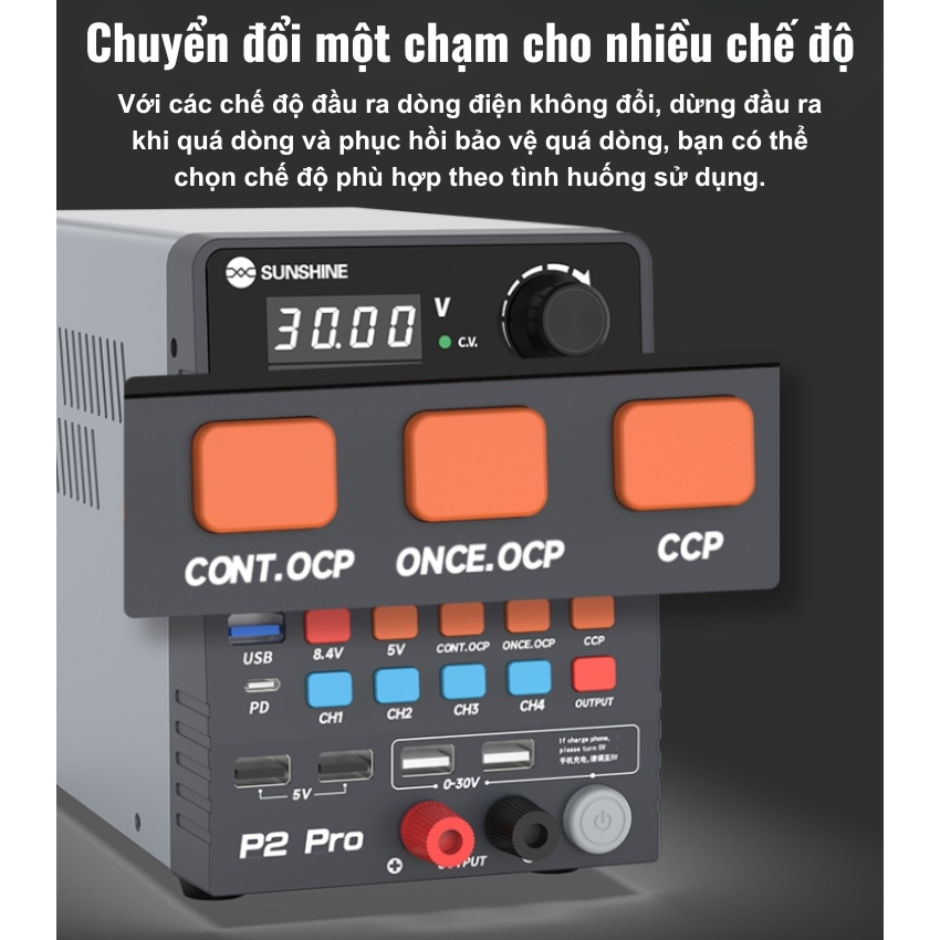 Máy cấp nguồn Sunshine P2 Pro đồng hồ 30V 5A
