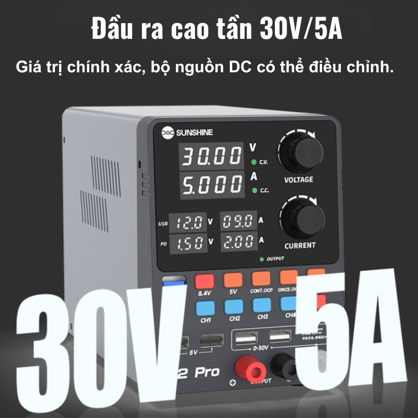 Máy cấp nguồn Sunshine P2 Pro đồng hồ 30V 5A