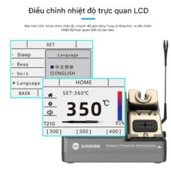 Máy hàn Sunshine H3 công suất 80W hỗ trợ tay hàn T210/T245/T115