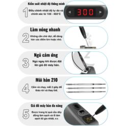 Máy hàn Sunshine 210 Pro công suất 100W, dùng mũi hàn C210