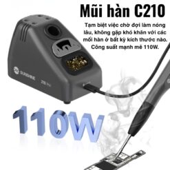 Máy hàn Sunshine 210 Pro công suất 100W, dùng mũi hàn C210