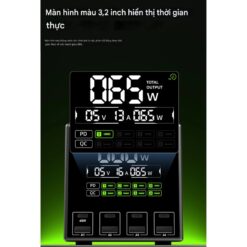 Sạc 8 cổng Luowei LW-U1S 80W tích hợp màn hình hiển thị