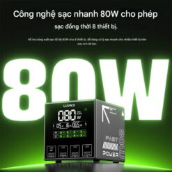 Sạc 8 cổng Luowei LW-U1S 80W tích hợp màn hình hiển thị