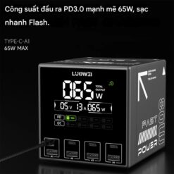 Sạc 8 cổng Luowei LW-U1S 80W tích hợp màn hình hiển thị