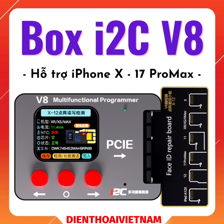 Box i2C V8 Face ID Multifunction Programmer iPhone X-17 Pro Max