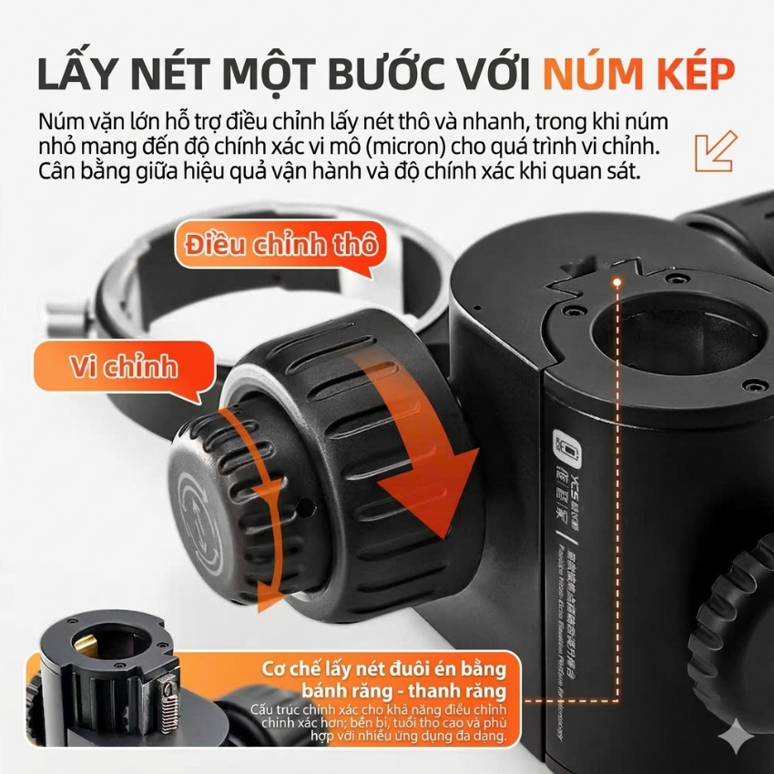 Giá đỡ nâng hạ kính hiển vi YCS tinh chỉnh microscope holder