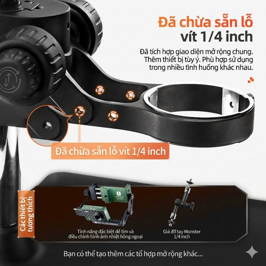 Giá đỡ nâng hạ kính hiển vi YCS tinh chỉnh microscope holder - Ảnh 4