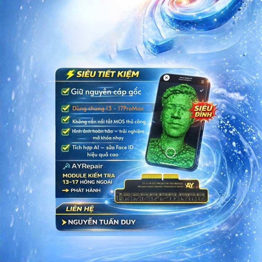 ic Face id 13 – 17ProMax AY giữ cáp gốc - Ảnh 2