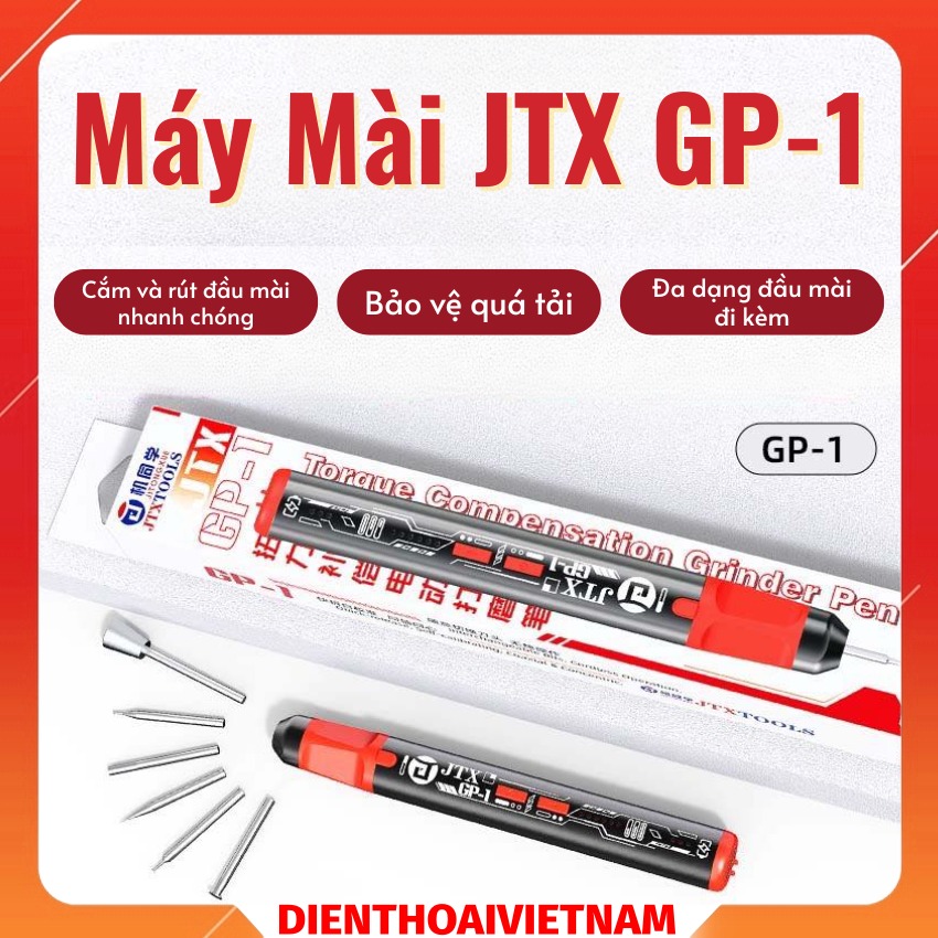 Máy mài JTX GP-1 grinder pen 5 cấp độ, kèm mũi mài, cắt - đánh bóng
