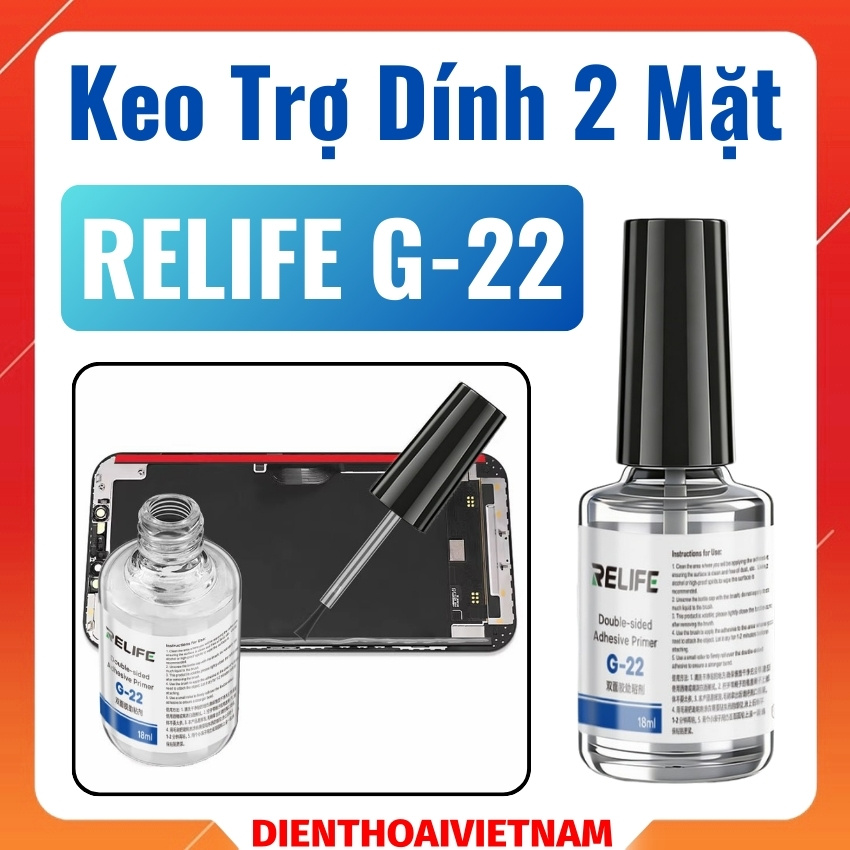 Keo trợ dính 2 mặt Relife G-22 Double-sided Adhesive Primer, hỗ trợ dánh khung, dán pin, màn hình đa năng