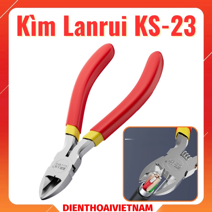 Kìm Lanrui KS-23 cắt dây hút thiếc, dây đồng, linh kiện đa năng