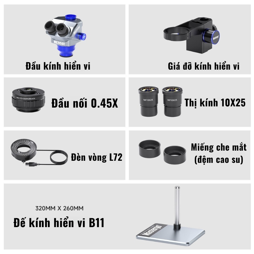 Kính hiển vi Mastergo MG7050T-B11 microscope, phóng đại 7X - 50X - Ảnh 8