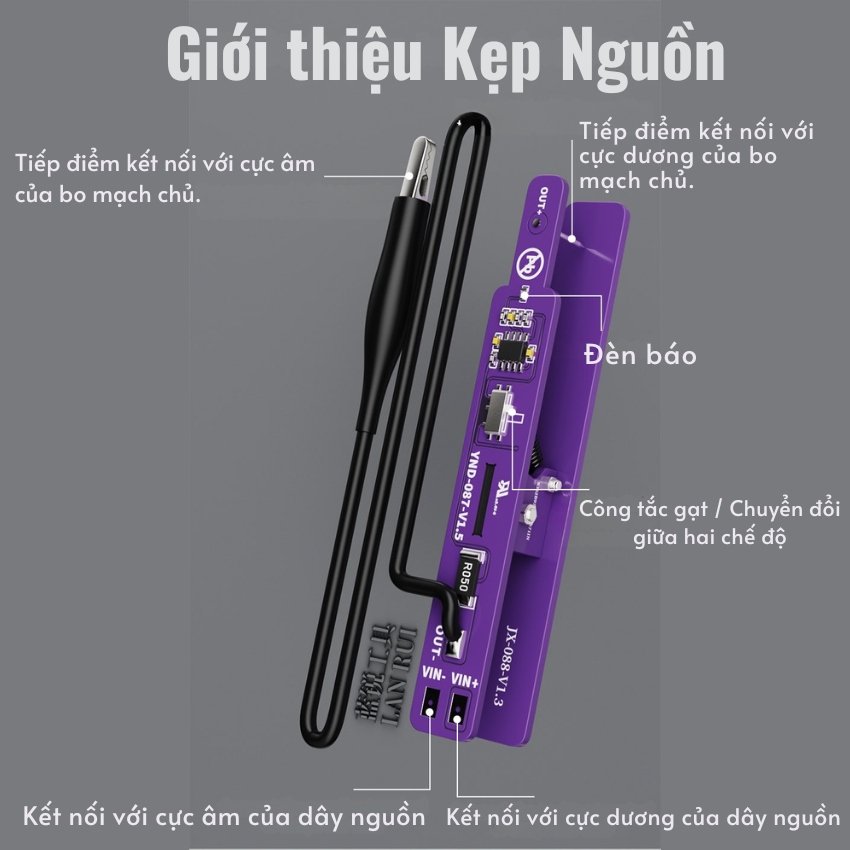 Kẹp nguồn Lanrui M191 Universal switch clip hỗ trợ các dòng iPhone / Android / iPad