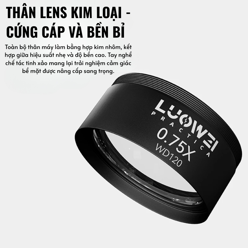 Lens tăng chiều cao Luowei 0.55X - 0.75X microscope magnifier