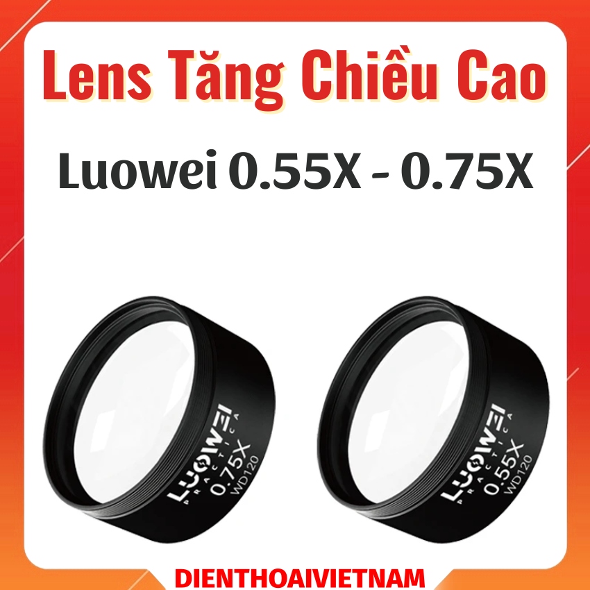 Lens tăng chiều cao Luowei 0.55X - 0.75X microscope magnifier