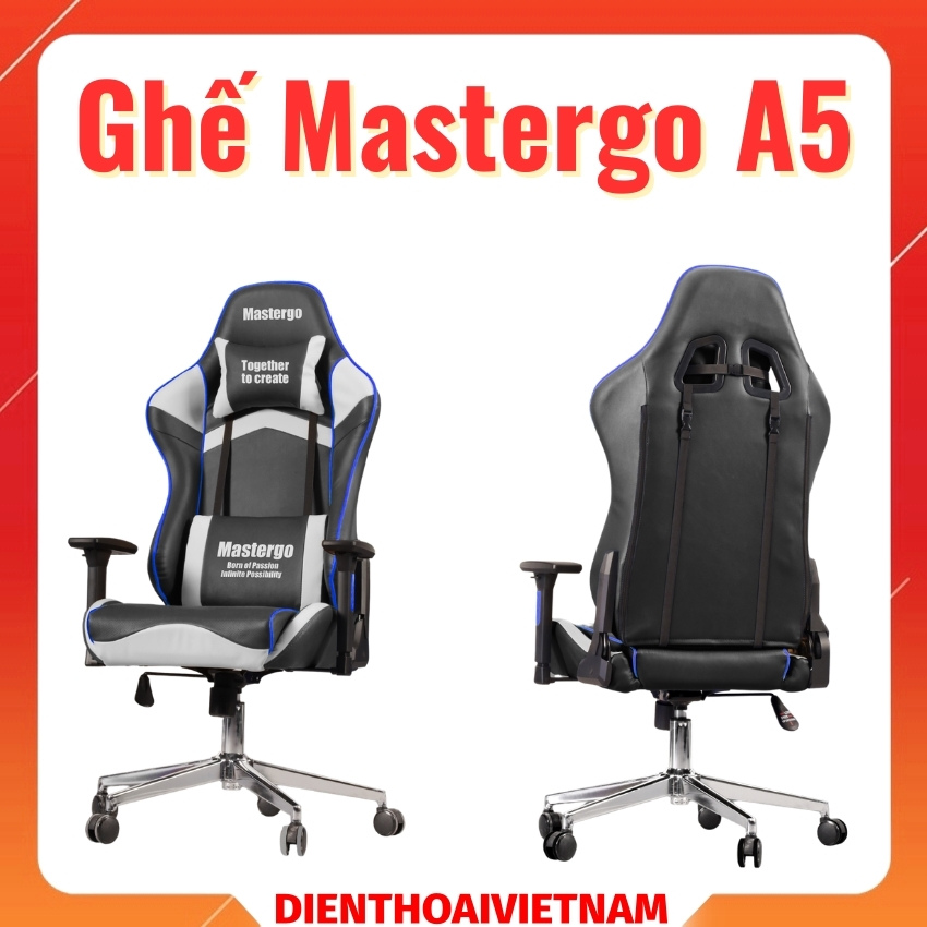 Ghế Mastergo A5 chair công thái học, ngả 180°, có gối lưng gối đầu cao cấp