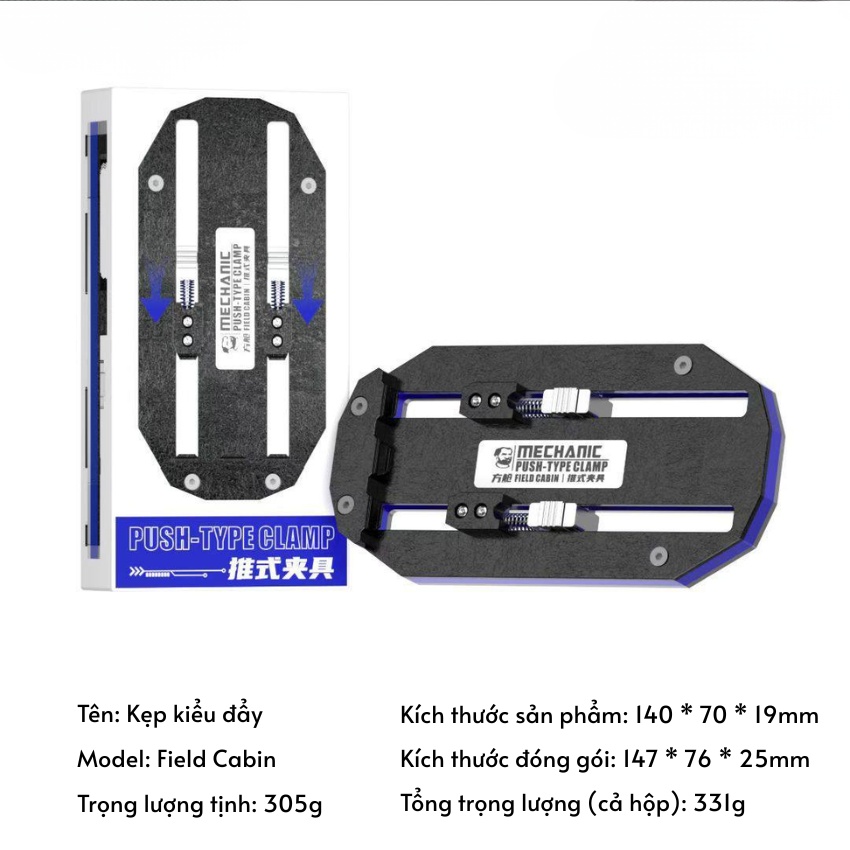 Đế kẹp main Mechanic Field Cabin push-type clamp kẹp cpu, ic, ổ cứng đa năng