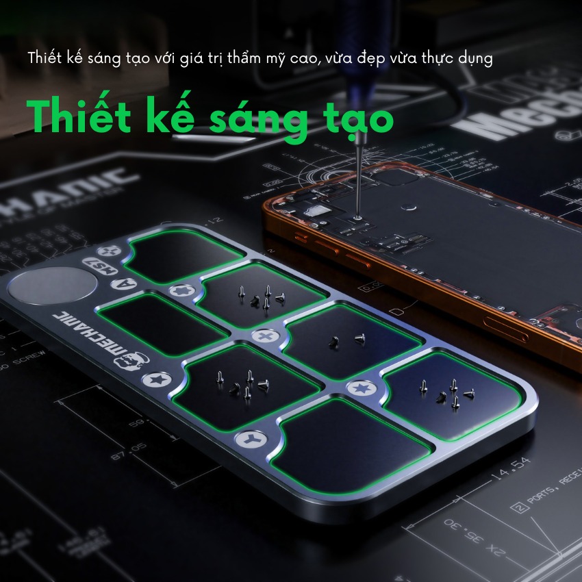 Khay đựng ốc nam châm Mechanic MS7 Magnetic Screw Storage Organizer, tăng từ tính tô vít