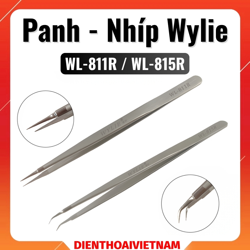 Panh Nhíp Wylie WL-811R/815R tweezers đầu cong – thẳng