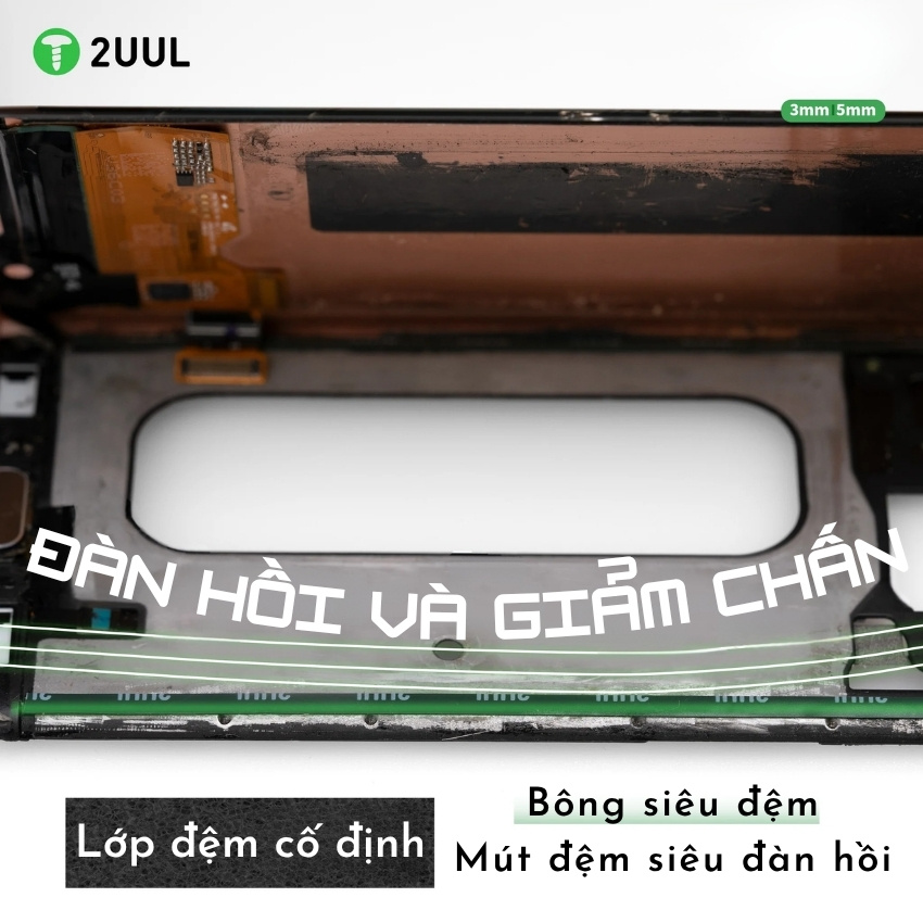 Băng keo 2 mặt 2UUL CS01 CS02 Cushion Seal Tape 3mm - 5mm cố định khung, màn hình