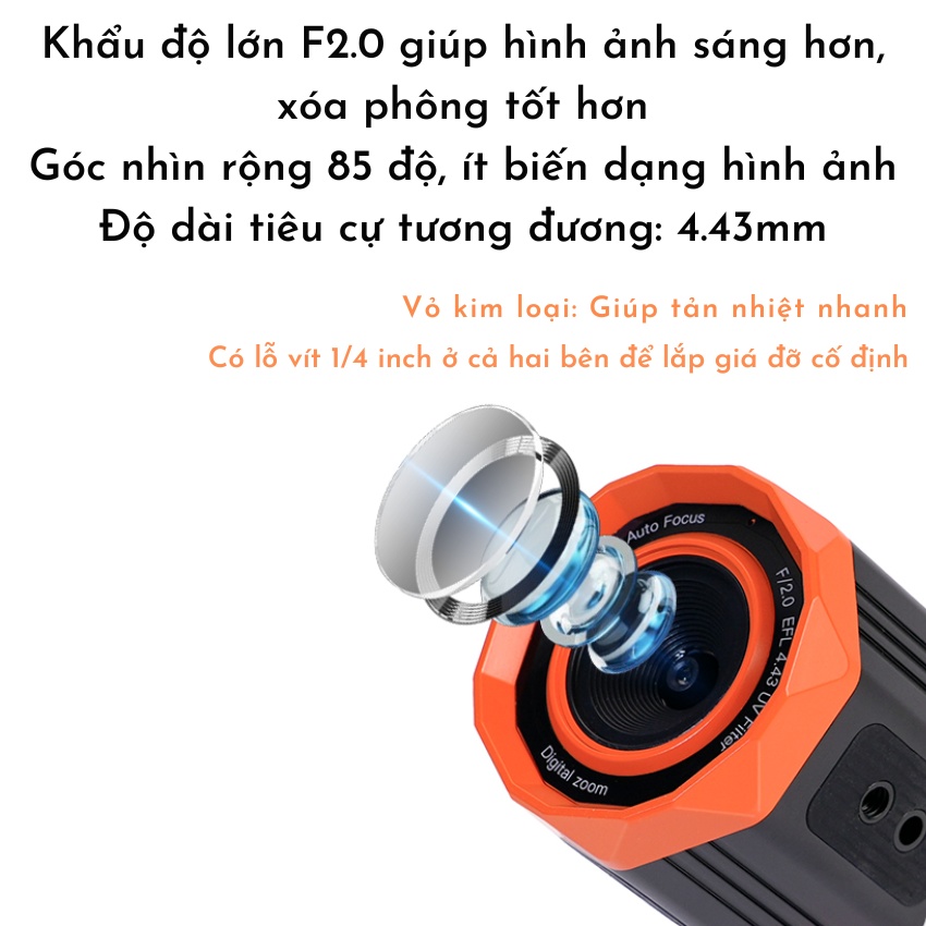 Camera HDMI AMAOE AM-C6 4K Ultra HD quay siêu nét, kết nối HDMI