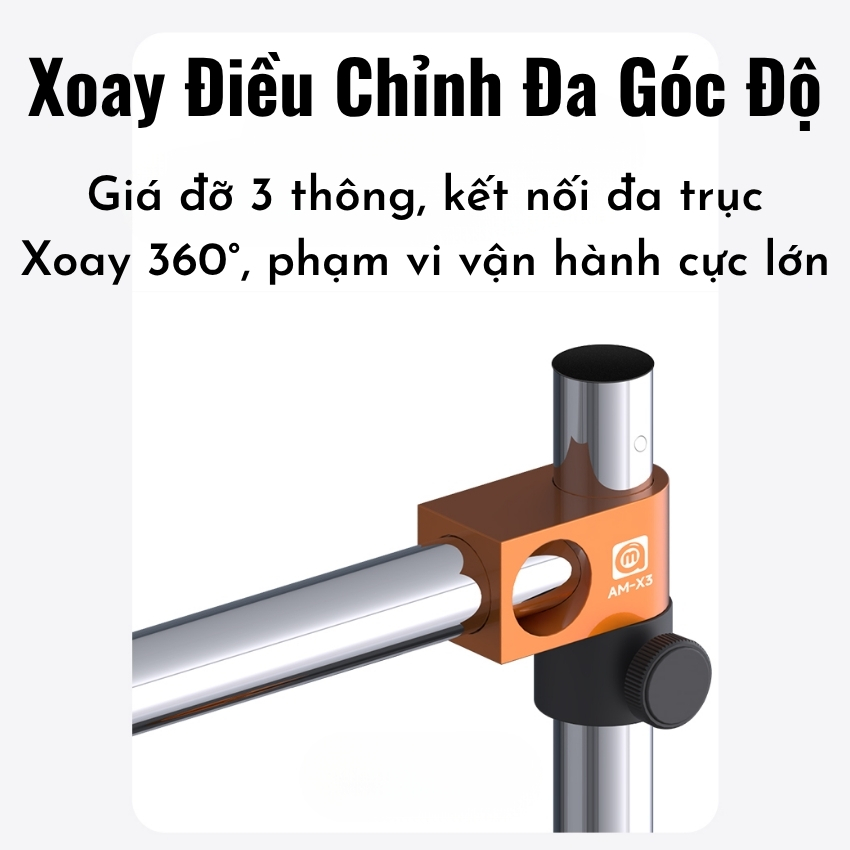 Tay xoay kính hiển vi AMAOE AM-X3 Swing arm bracket xoay 360°