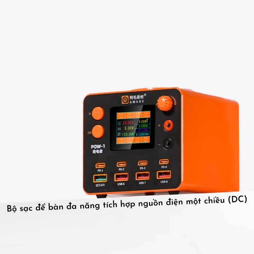 Sạc 14 cổng AMAOE POW-1 Multi-functional Desktop Charger Integrated Power Supply