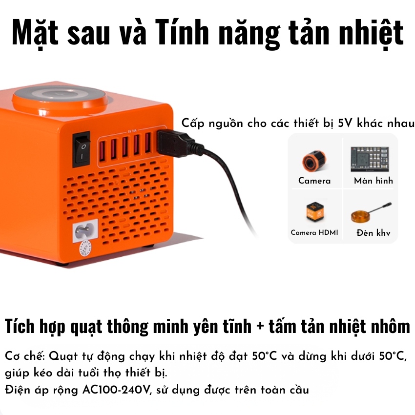 Sạc 14 cổng AMAOE POW-1 Multi-functional Desktop Charger Integrated Power Supply