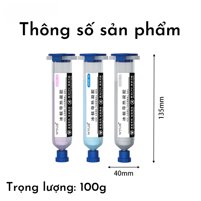 Gel tản nhiệt CPU Wylie Ice core-thermal gel chịu nhiệt cao, dẫn nhiệt nhanh