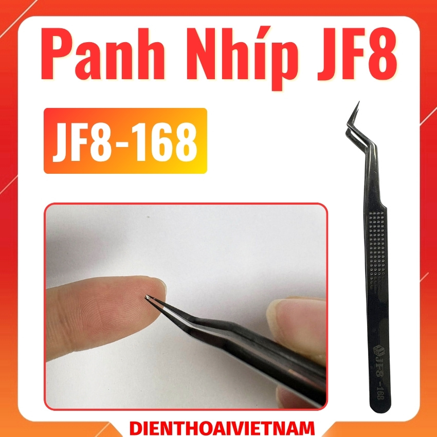 Panh Nhíp ngược JF8-168 tweezers dùng gắp linh kiện, đè vỉ