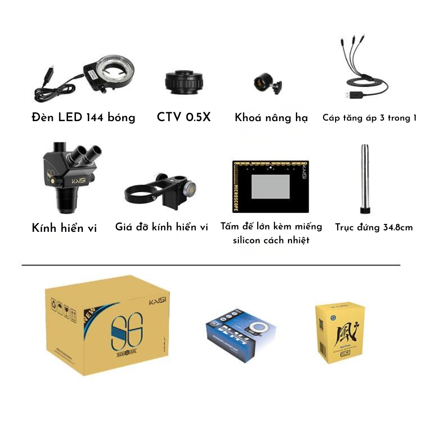 Kính hiển vi Kaisi S6 Microscope, phóng đại 6.8X - 68X - Ảnh 2