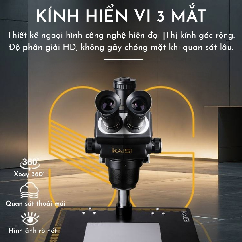 Kính hiển vi Kaisi S6 Microscope, phóng đại 6.8X - 68X