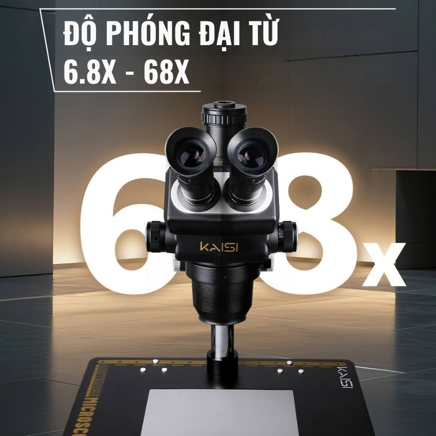 Kính hiển vi Kaisi S6 Microscope, phóng đại 6.8X - 68X