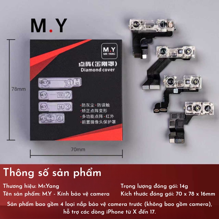 Kính bảo vệ camera Mr.Yang Diamond cover iPhone X-17