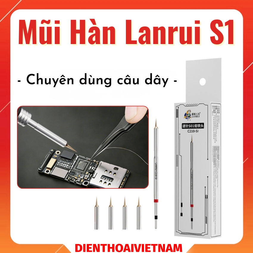 Mũi hàn Lanrui S1 soldering iron chuyên dùng câu dây
