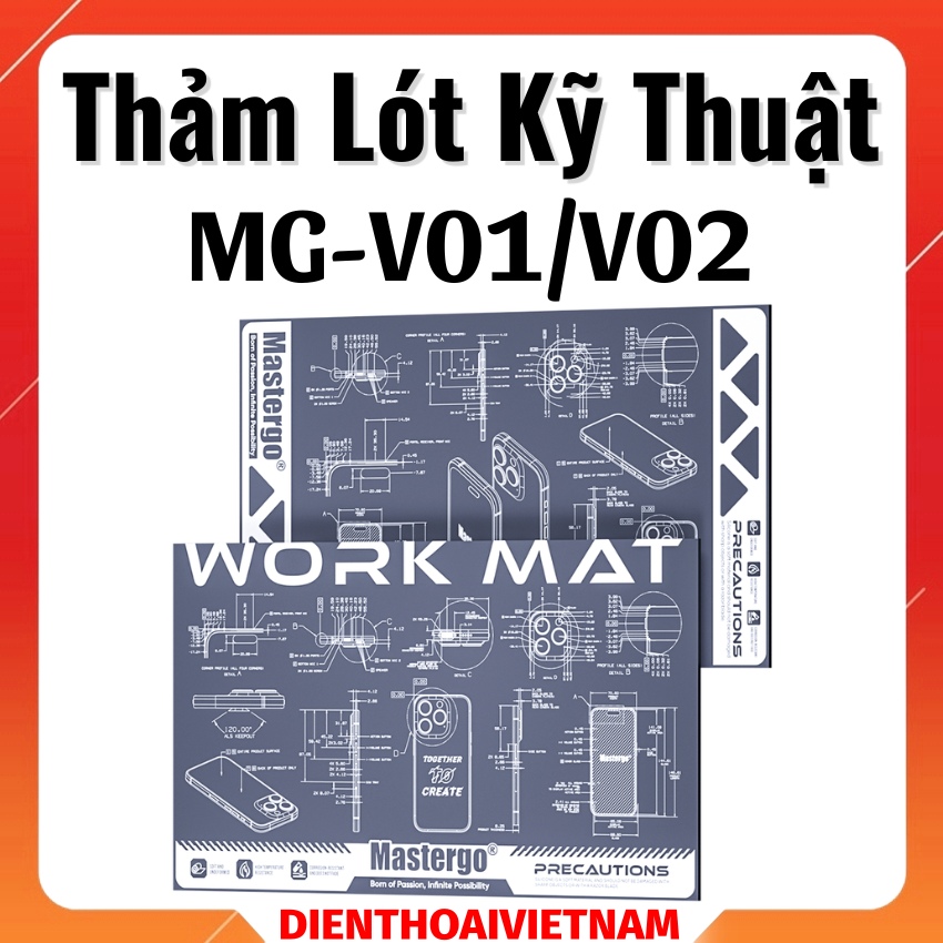 Thảm lót kỹ thuật Mastergo MG-V01/V02 work mat chịu nhiệt cao