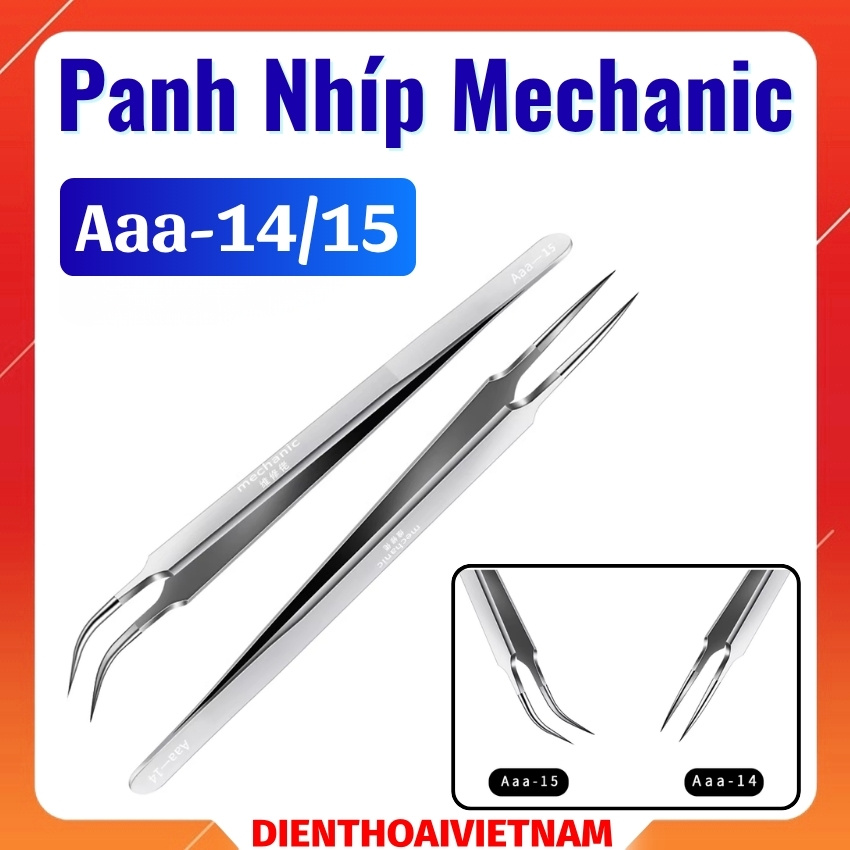 Panh Nhíp Mechanic Aaa-14/15 tweezer đầu cong - thẳng dùng đè vỉ, gắp linh kiện